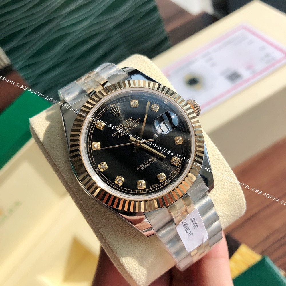 [롤렉스]  ROLEX DATEJUST 36/41mm 126331 데이저스트 로즈골드 콤비 텐포인트 블랙 다이얼 쥬빌레/오이스트(Jubilee)밴드