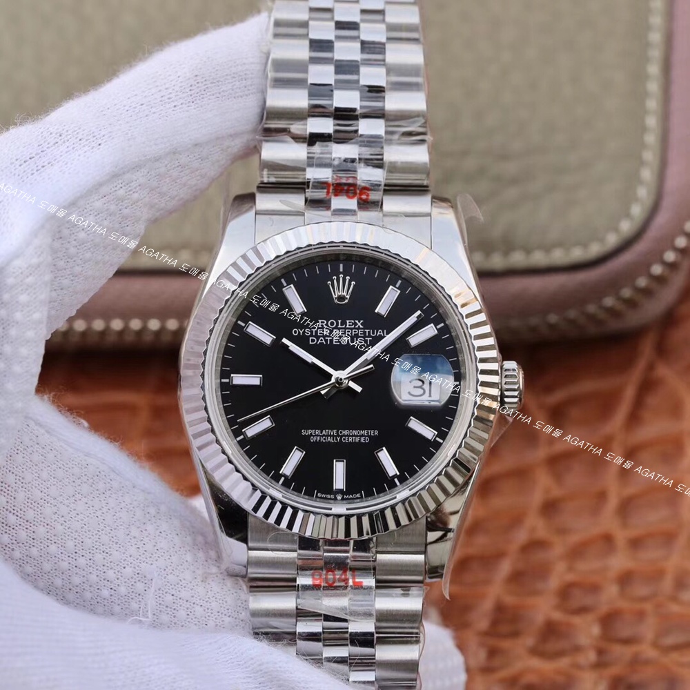 [롤렉스]  ROLEX DATEJUST 36/41mm 126334 데이저스트 인덱스 블랙 다이얼 쥬빌레(Jubilee)밴드
