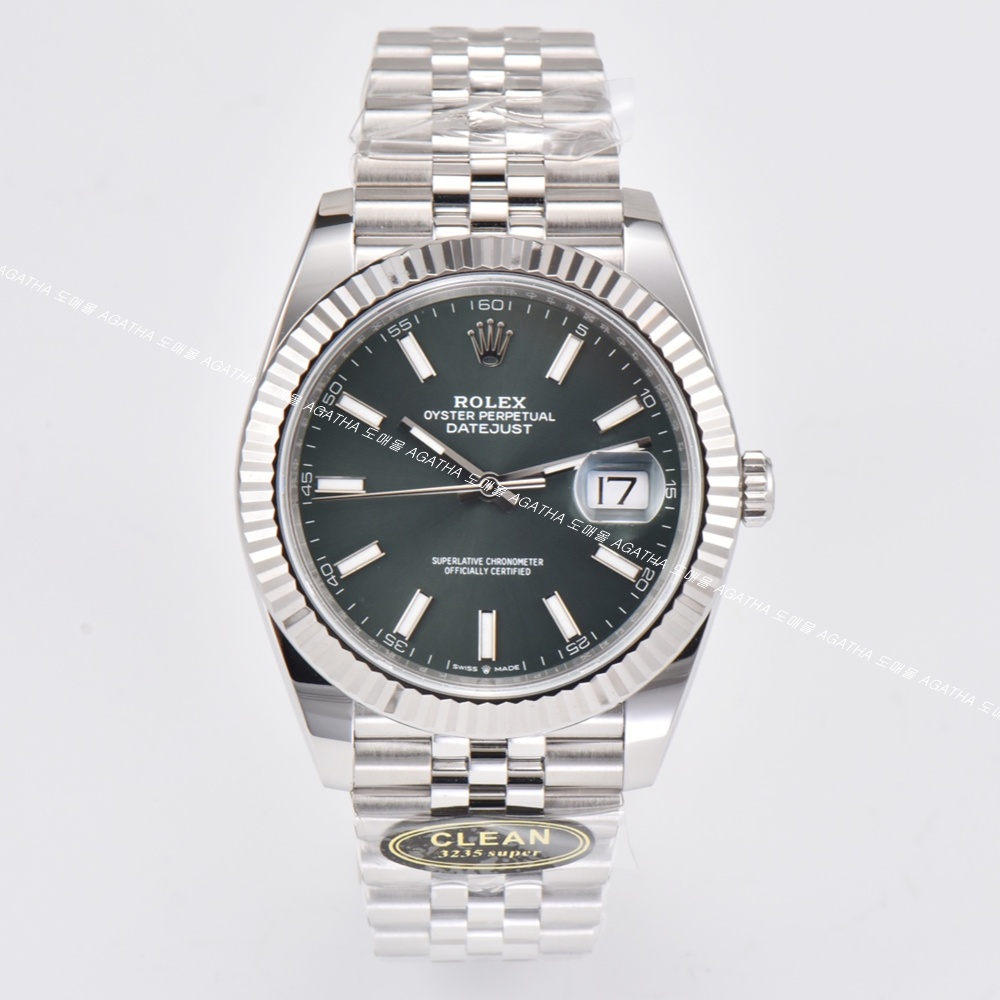 [롤렉스]  ROLEX DATEJUST 36/41mm 126334 데이저스트 인덱스 애버그린 다이얼 쥬빌레(Jubilee)밴드