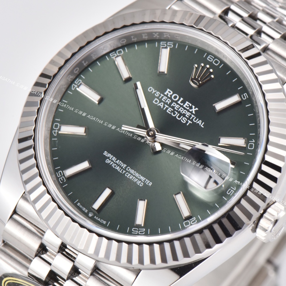 [롤렉스]  ROLEX DATEJUST 36/41mm 126334 데이저스트 인덱스 애버그린 다이얼 쥬빌레(Jubilee)밴드