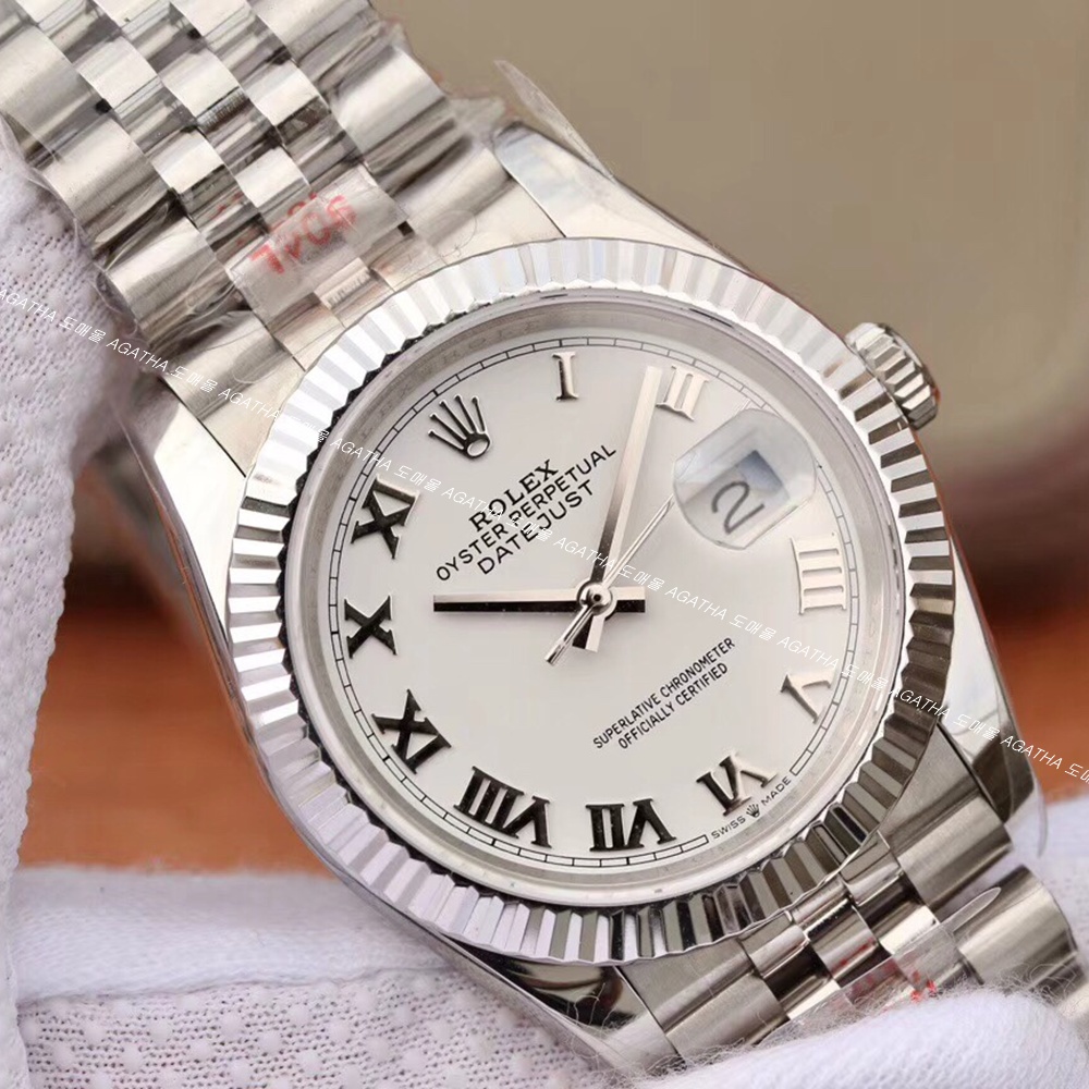 [롤렉스]  ROLEX DATEJUST 36/41mm 126334 데이저스트 로만 화이트 다이얼 쥬빌레(Jubilee)밴드