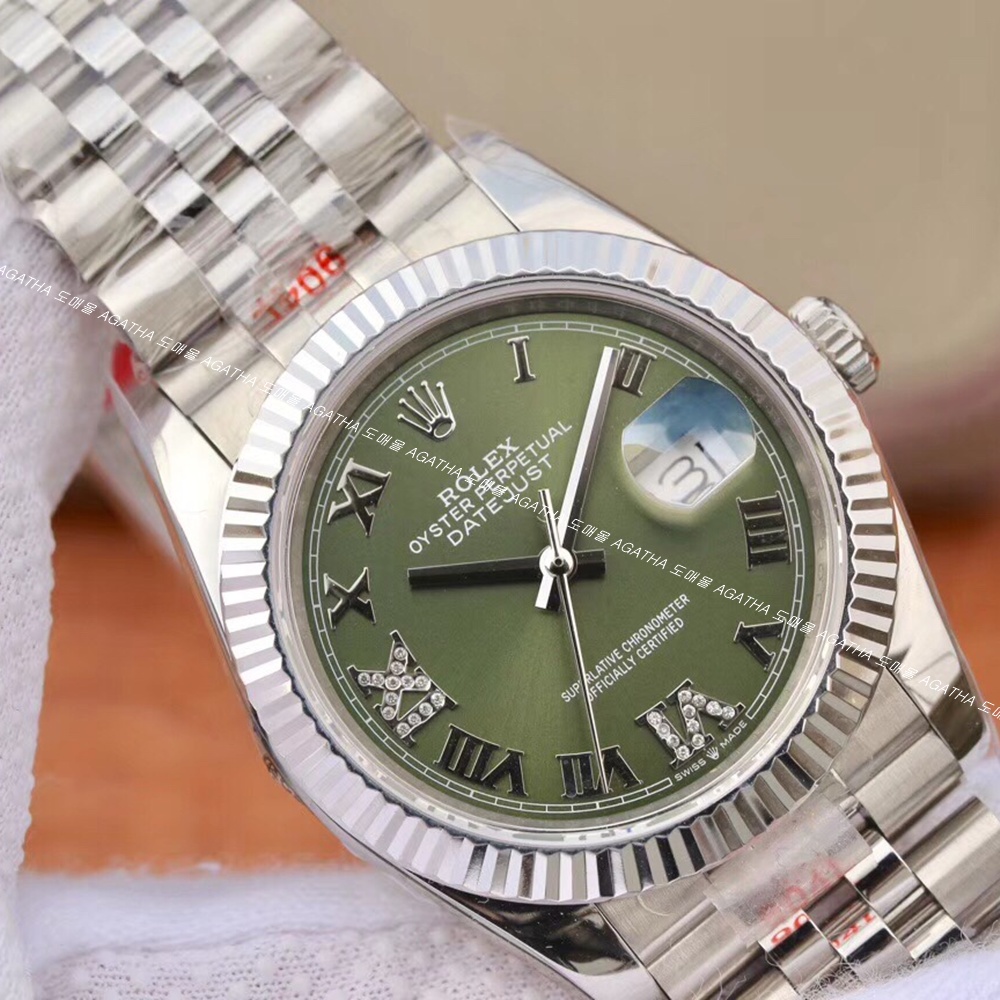[롤렉스]  ROLEX DATEJUST 36/41mm 126334 데이저스트 로만 애버그린 다이얼 쥬빌레(Jubilee)밴드