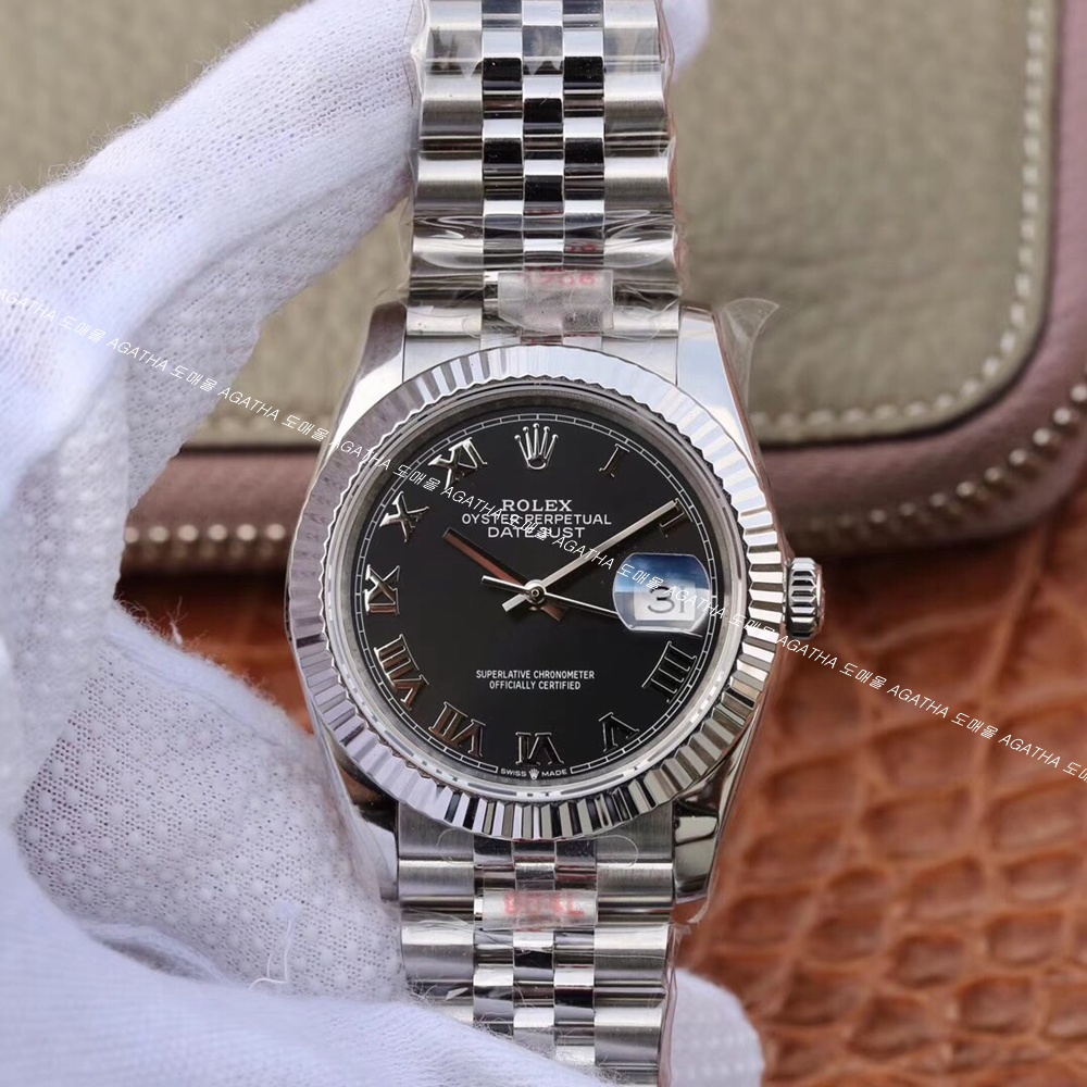 [롤렉스]  ROLEX DATEJUST 36/41mm 126334 데이저스트 로만 블랙 다이얼 쥬빌레(Jubilee)밴드