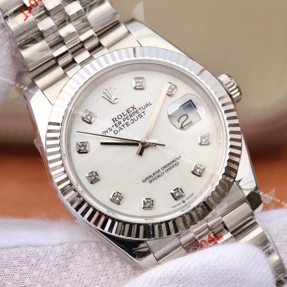[롤렉스]  ROLEX DATEJUST 36/41mm 126334 데이저스트 텐포인트 화이트진주펄 다이얼 쥬빌레(Jubilee)밴드