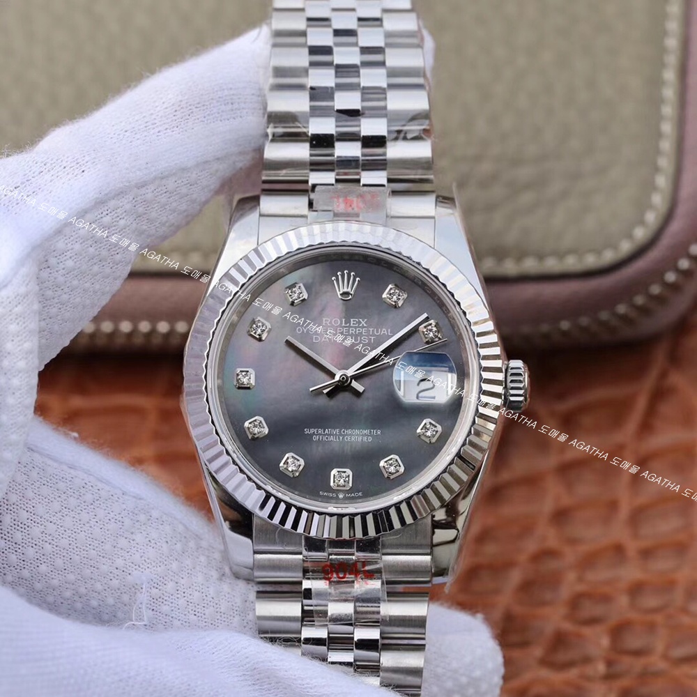 [롤렉스]  ROLEX DATEJUST 36/41mm 126334 데이저스트 텐포인트 다크로듐 진주펄 다이얼 쥬빌레(Jubilee)밴드