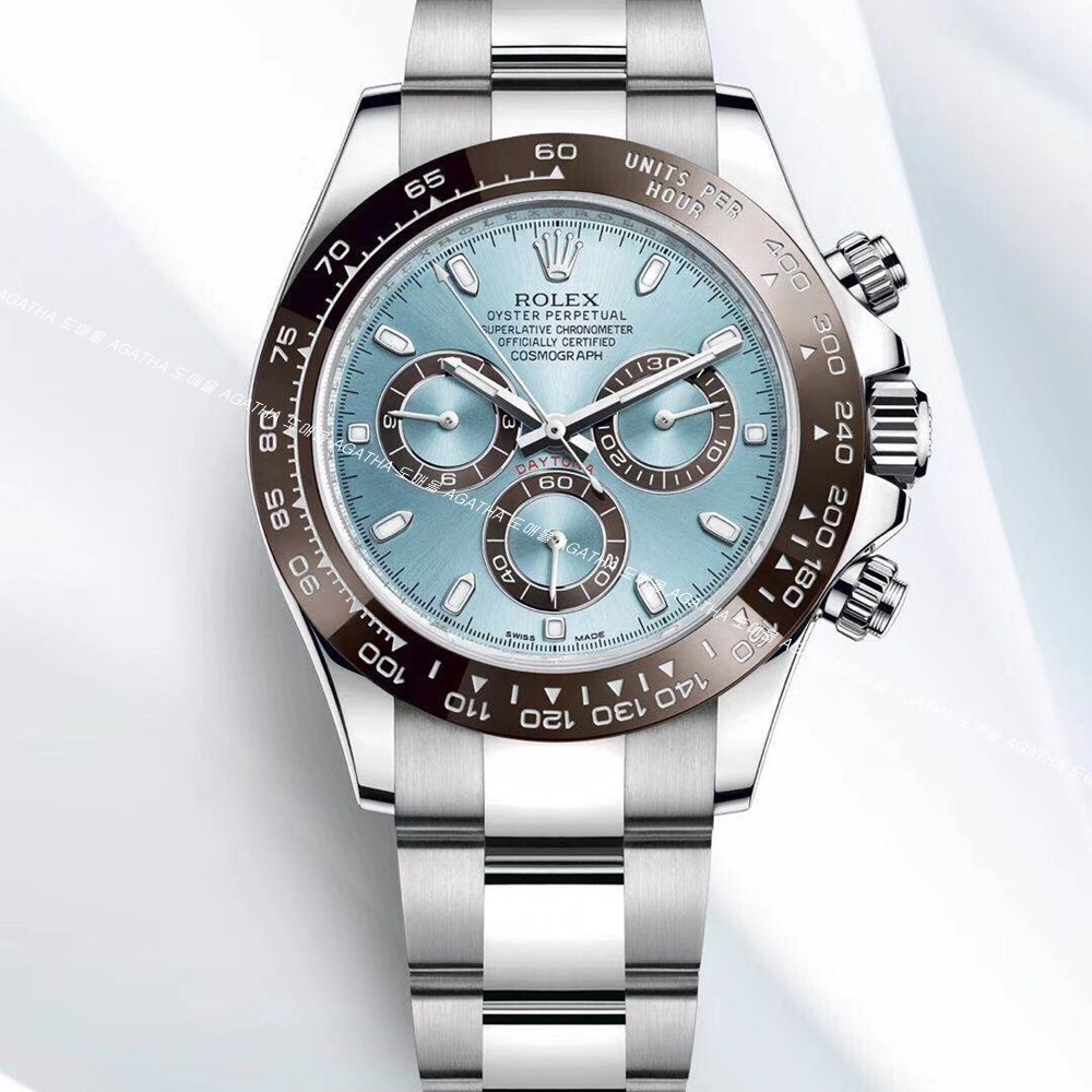 [롤렉스] Rolex Oyster Perpetual Daytona Cosmograph -  롤렉스 데이토나 플래티넘 아이스블루 코스모그래프 40mm 화이트 다이얼 엘로우골드 콤비