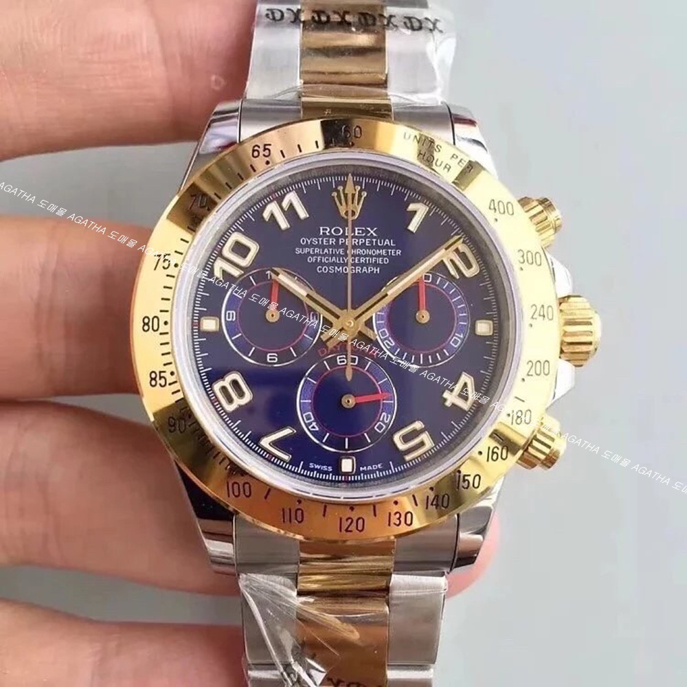 [롤렉스] Rolex Oyster Perpetual Daytona Cosmograph -  롤렉스 데이토나 코스모그래프 40mm 화이트 다이얼 엘로우골드 콤비