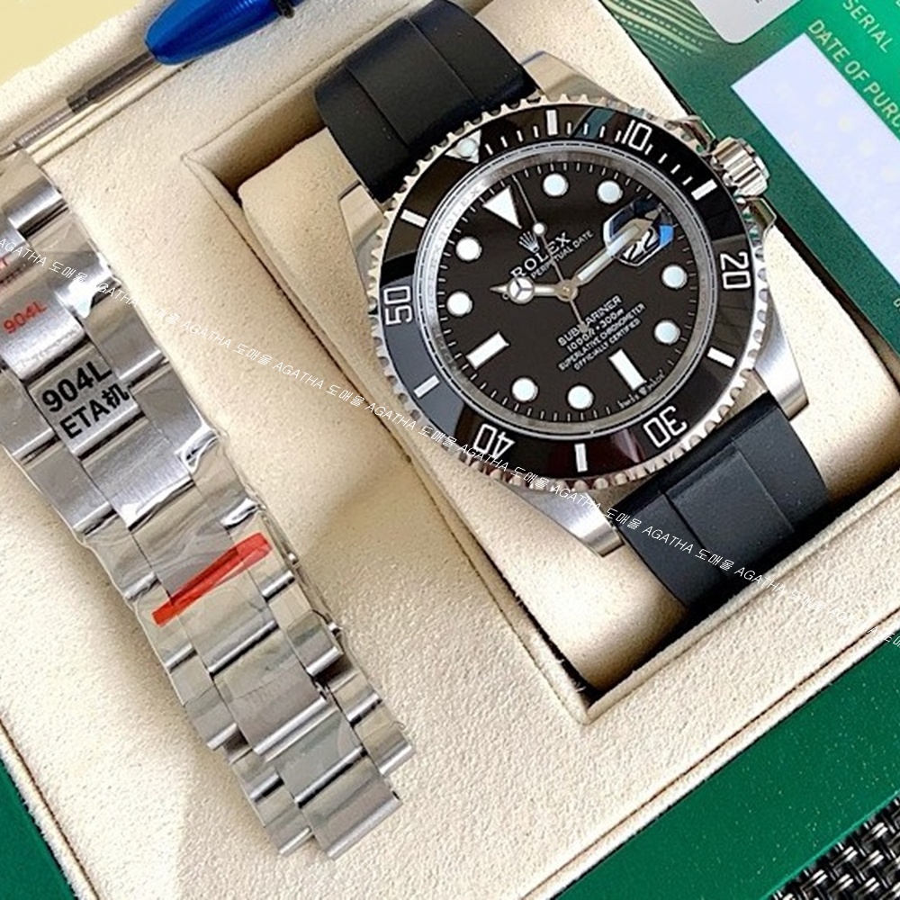 [롤렉스] Rolex 신형 서브마리너 블랙 40/41mm Submariner Date  Mens Watch OYSTER PERPETUAL M126610LN - 롤렉스 Submariner 데이트  오이스터스틸