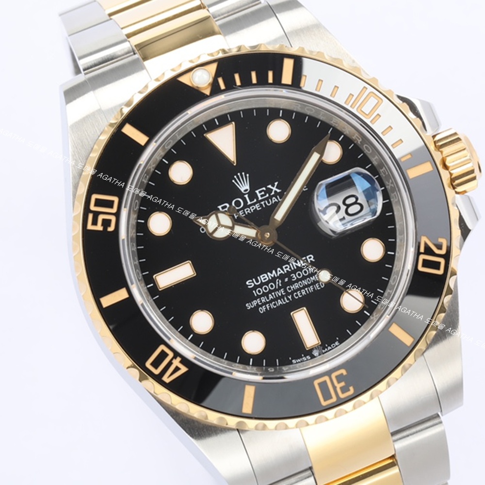 [롤렉스] Rolex 신형 서브마리너 블랙콤비 40/41mm Submariner Date  Mens Watch OYSTER PERPETUAL M126610LN - 롤렉스 Submariner 데이트  오이스터스틸