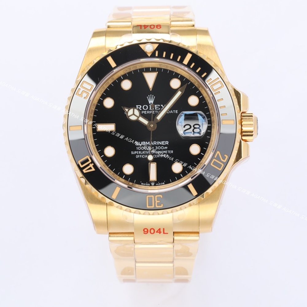 [롤렉스] Rolex 서브마리너 블랙올금장 40/41mm Submariner Date  Mens Watch OYSTER PERPETUAL M126610LN - 롤렉스 Submariner 데이트  오이스터스틸