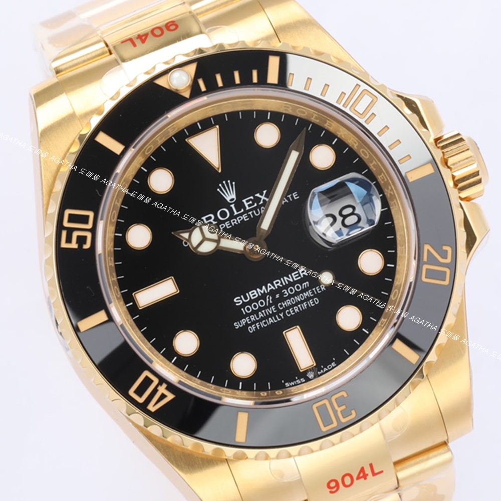 [롤렉스] Rolex 서브마리너 블랙올금장 40/41mm Submariner Date  Mens Watch OYSTER PERPETUAL M126610LN - 롤렉스 Submariner 데이트  오이스터스틸