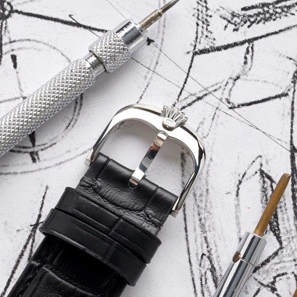 [롤렉스] ROLEX Cellini 듀얼 타임 실버 화이트 다이얼  50529 셀리니 레더밴드