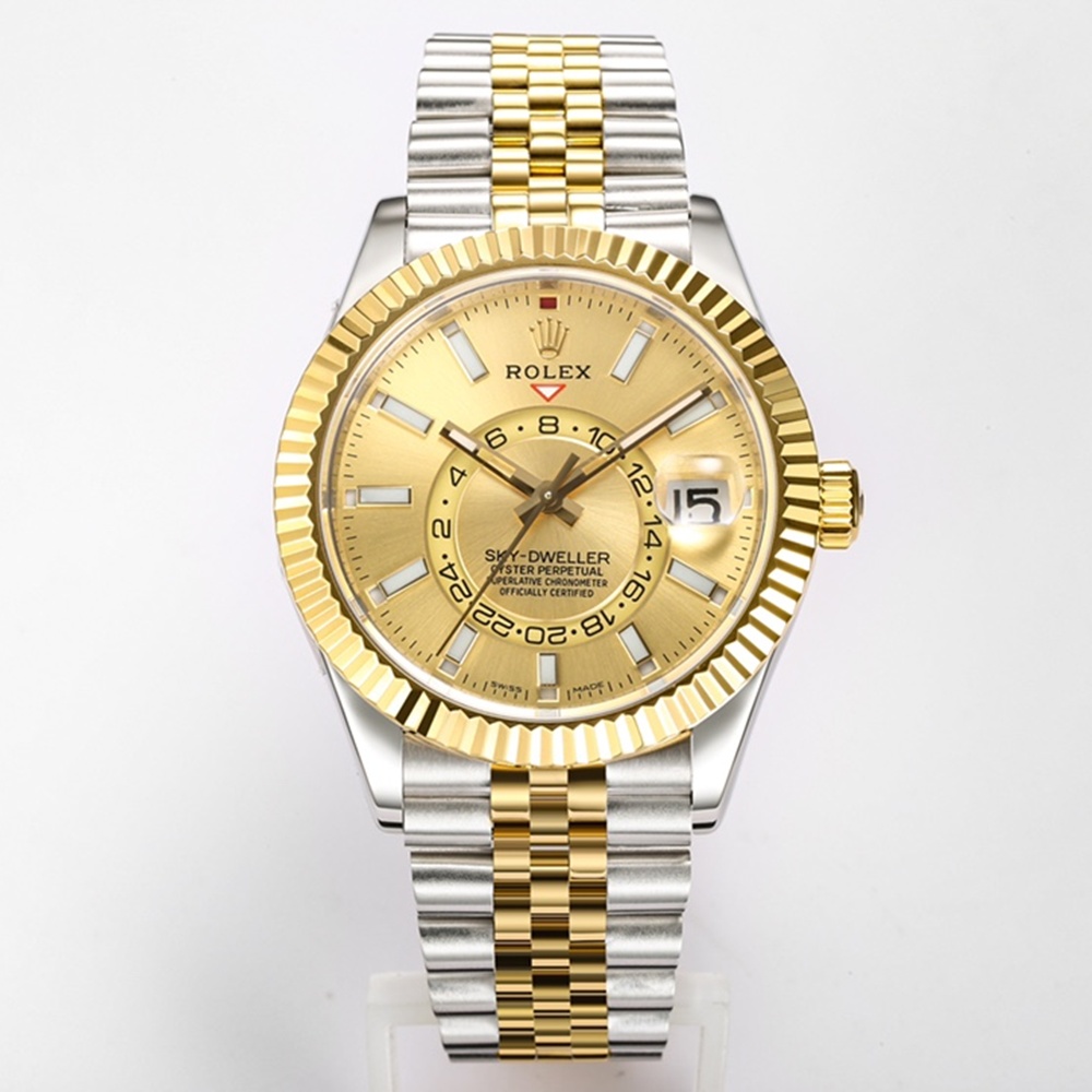 [롤렉스] Rolex Skydweller 롤렉스 스카이드웰러 4326934-38 42mm 엘로우골드 콤비 다이얼 쥬빌레 오이스터(Oyster)밴드