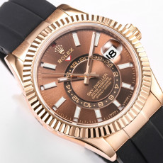 [롤렉스] Rolex Skydweller 롤렉스 스카이드웰러 4326934-38 42mm 로즈골드 인덱스 초코 다이얼 러버밴드