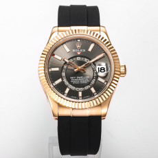 [롤렉스] Rolex Skydweller 롤렉스 스카이드웰러 4326934-38 42mm 로즈골드 인덱스 다크로듐 다이얼 러버밴드