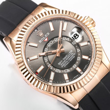 [롤렉스] Rolex Skydweller 롤렉스 스카이드웰러 4326934-38 42mm 로즈골드 인덱스 다크로듐 다이얼 러버밴드