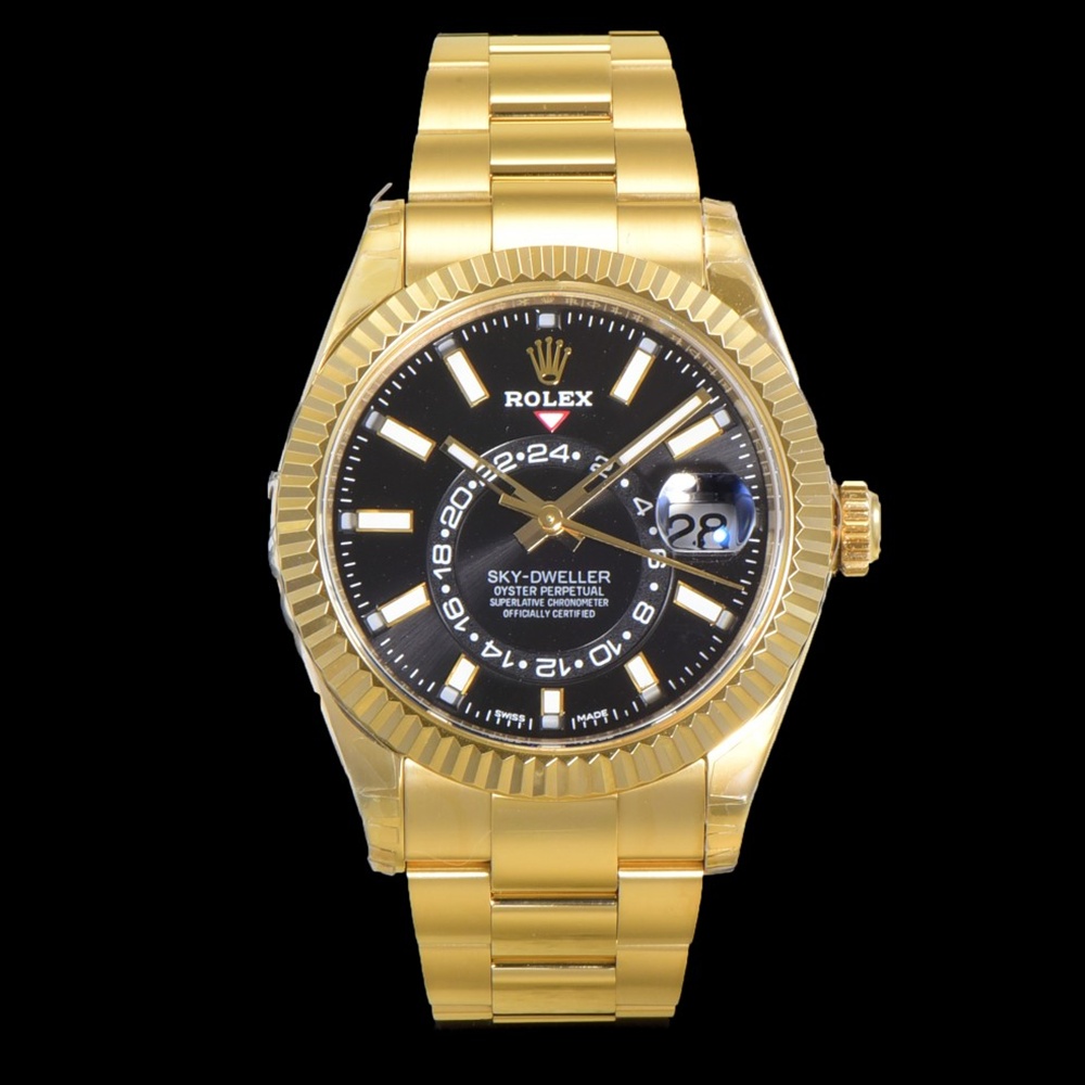 [롤렉스] Rolex Skydweller 롤렉스 스카이드웰러 4326934-38 42mm 엘로우골드 인덱스 블랙 다이얼 오이스터(Oyster)밴드