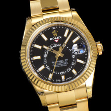 [롤렉스] Rolex Skydweller 롤렉스 스카이드웰러 4326934-38 42mm 엘로우골드 인덱스 블랙 다이얼 오이스터(Oyster)밴드