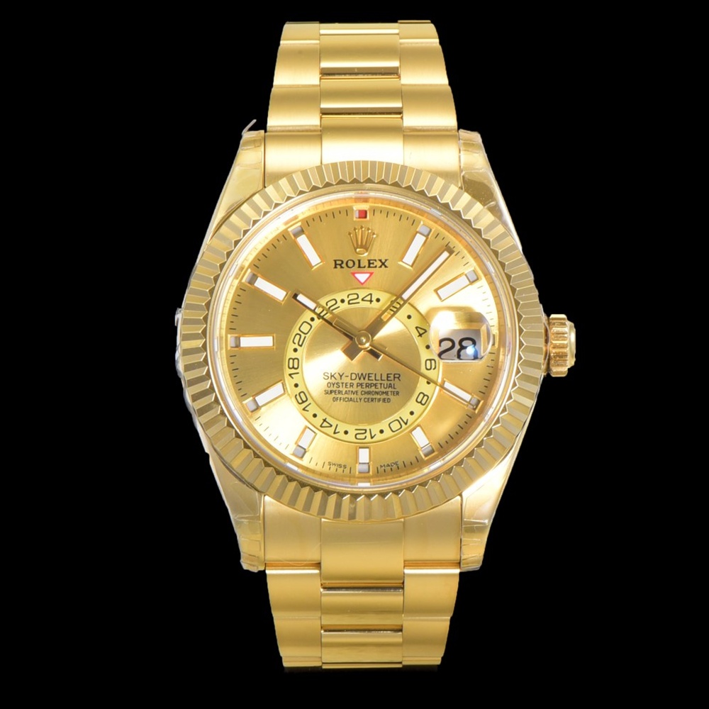 [롤렉스] Rolex Skydweller 롤렉스 스카이드웰러 4326934-38 42mm 엘로우골드 인덱스 블랙 다이얼 오이스터(Oyster)밴드