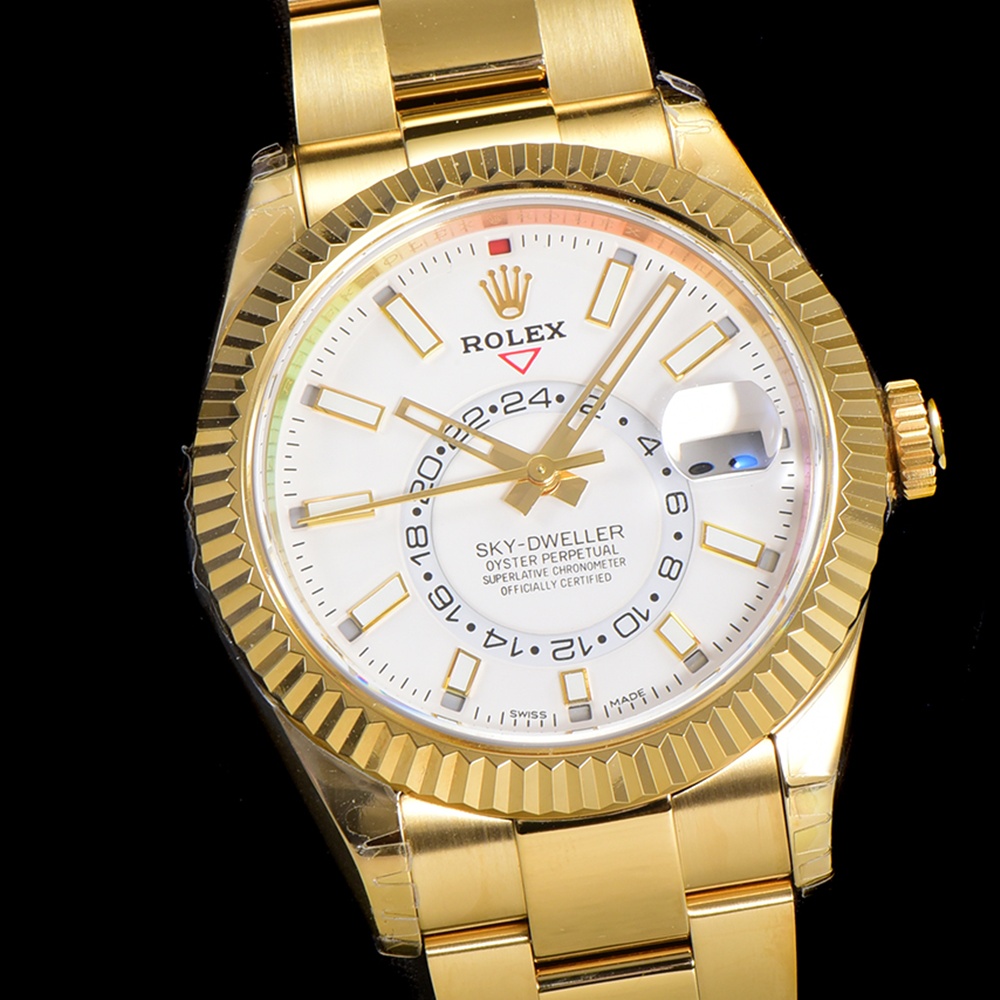 [롤렉스] Rolex Skydweller 롤렉스 스카이드웰러 4326934-38 42mm 엘로우골드 인덱스 화이트 다이얼 오이스터(Oyster)밴드