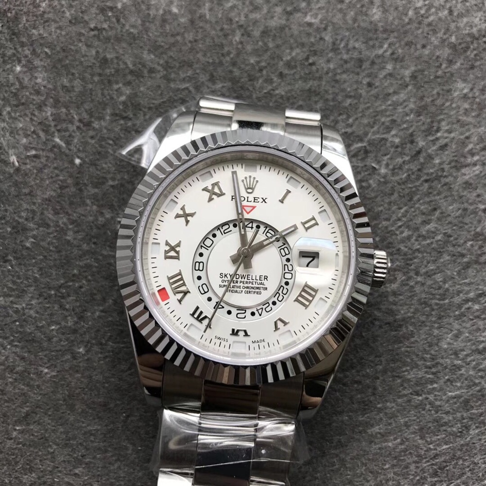 [롤렉스] Rolex Skydweller 롤렉스 스카이드웰러 4326934-38 42mm실버 아라비안/로만 블랙/화이트 다이얼 오이스터(Oyster)밴드