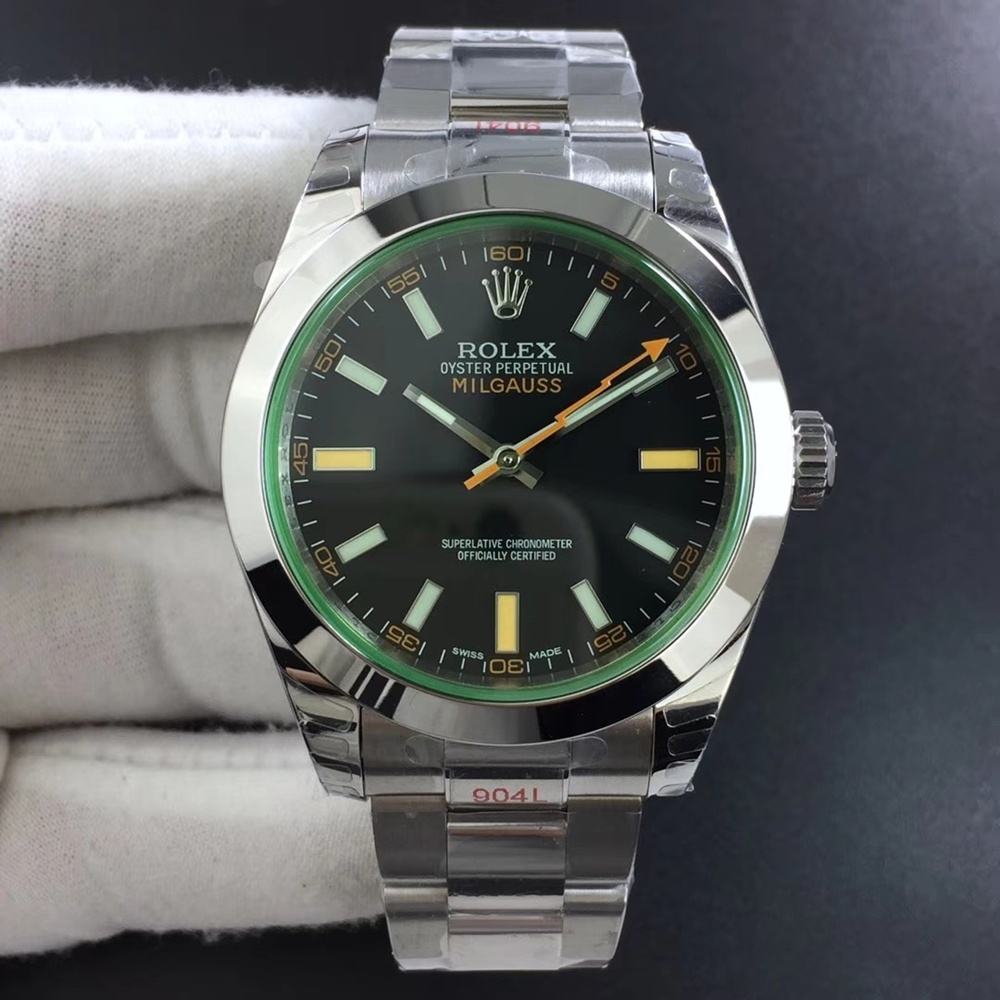 [롤렉스] Rolex Milgauss  Ref. 116400GV 40mm 밀가우스 실버 블랙 다이얼 Stainless Steel