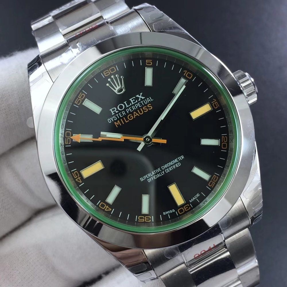 [롤렉스] Rolex Milgauss  Ref. 116400GV 40mm 밀가우스 실버 블랙 다이얼 Stainless Steel