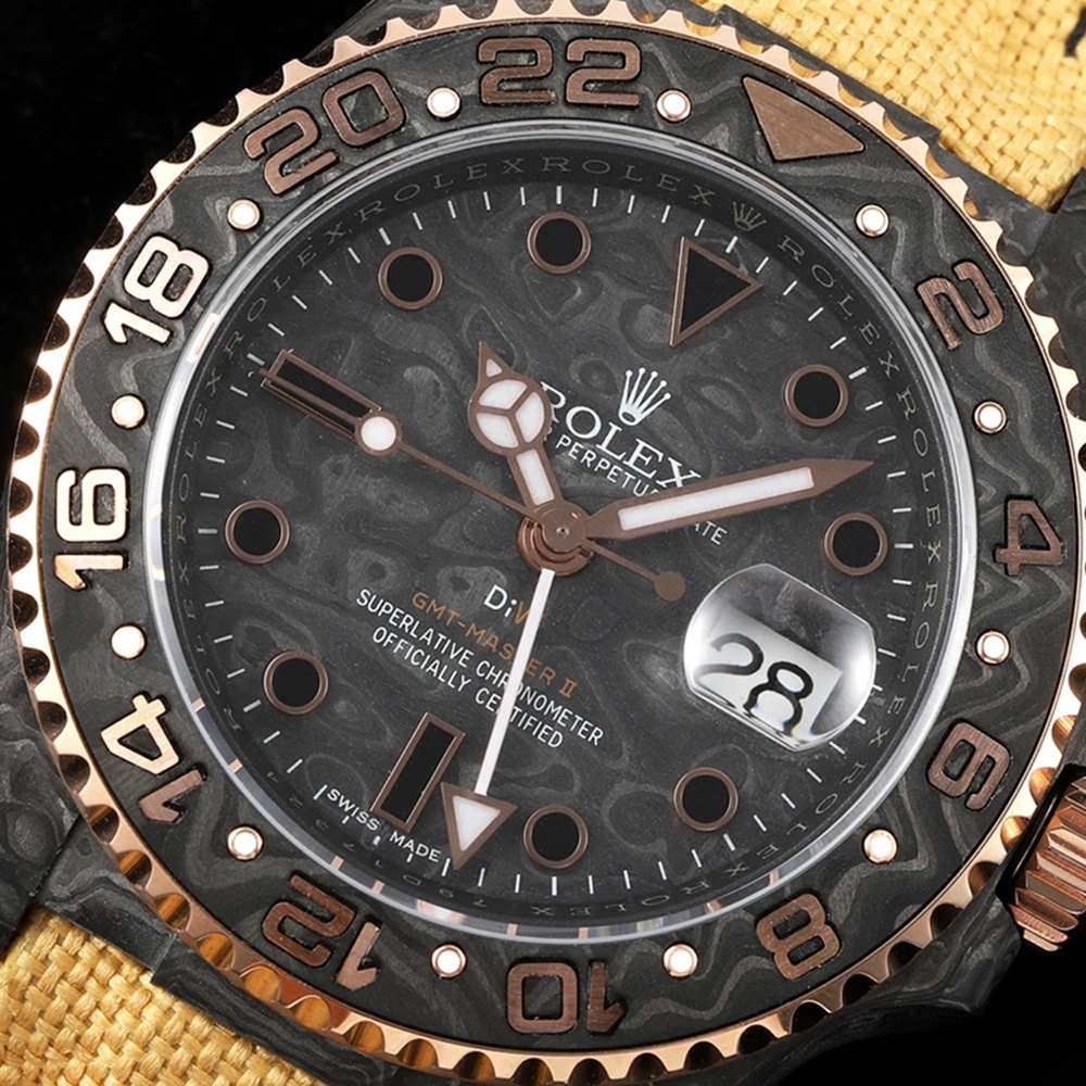 [롤렉스] 롤렉스 GMT-마스터 II DiW (Designa Individual Watches) 커스터마이징 DiW GMT 마스터 II 오아시스 40mm 카본 나일론밴드