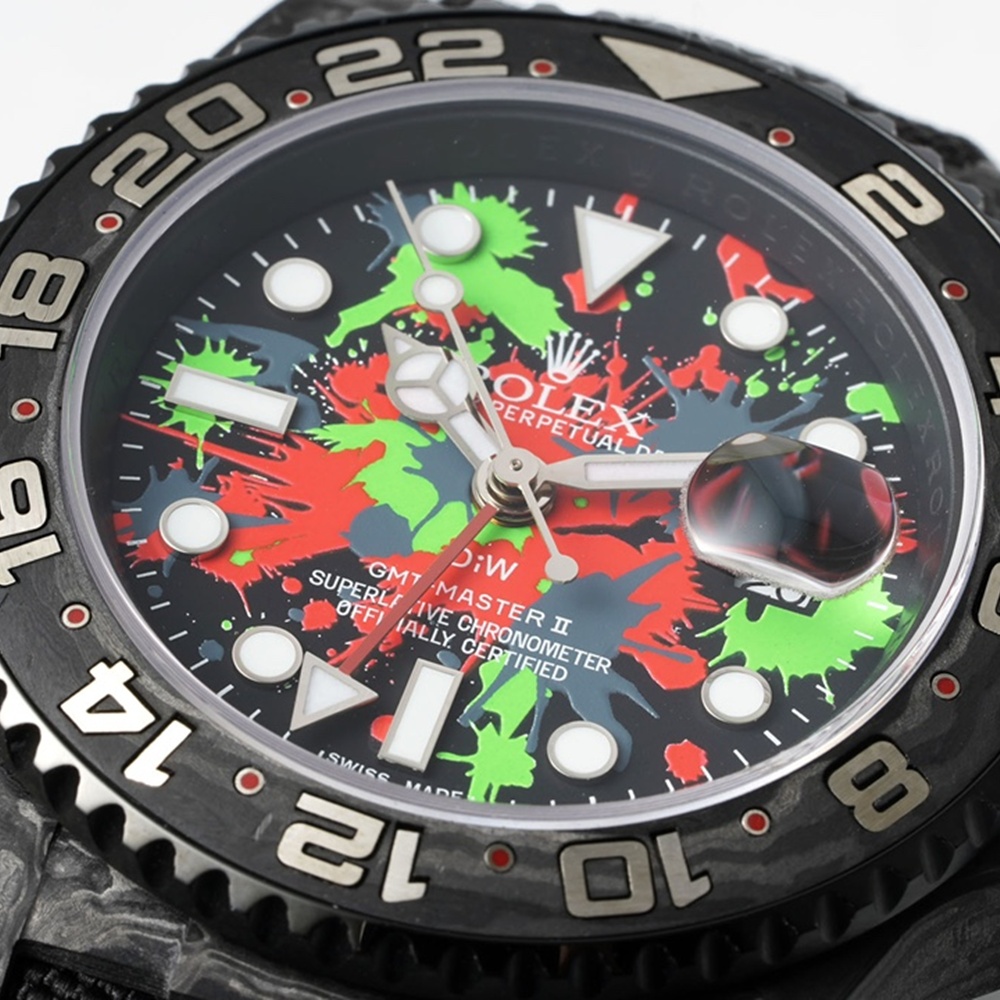 [롤렉스] 롤렉스 GMT-마스터 II DiW (Designa Individual Watches) 커스터마이징 DiW GMT 마스터 II 오아시스 40mm 카본 나일론밴드