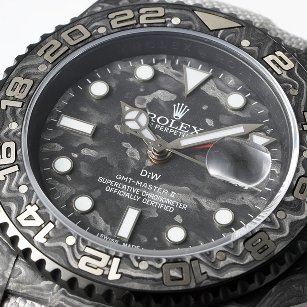 [롤렉스] 롤렉스 GMT-마스터 II DiW (Designa Individual Watches) 커스터마이징 DiW GMT 마스터 II 오아시스 40mm 카본 나일론밴드