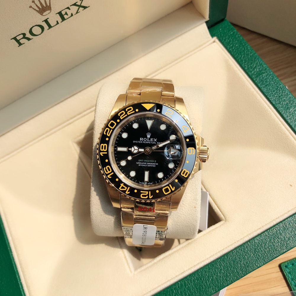 [롤렉스] 롤렉스 GMT-마스터 II 116718LN 지엠티마스터 블랙 올금장  40mm 오이스터 밴드