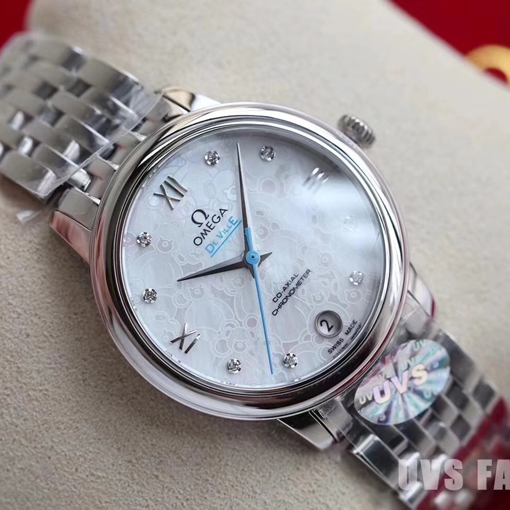 [오메가] 드 빌 프레스티지 8포인트 진주펄 브레이슬릿 OMEGA Deville Prestige Co-Axial Master 35/41mm