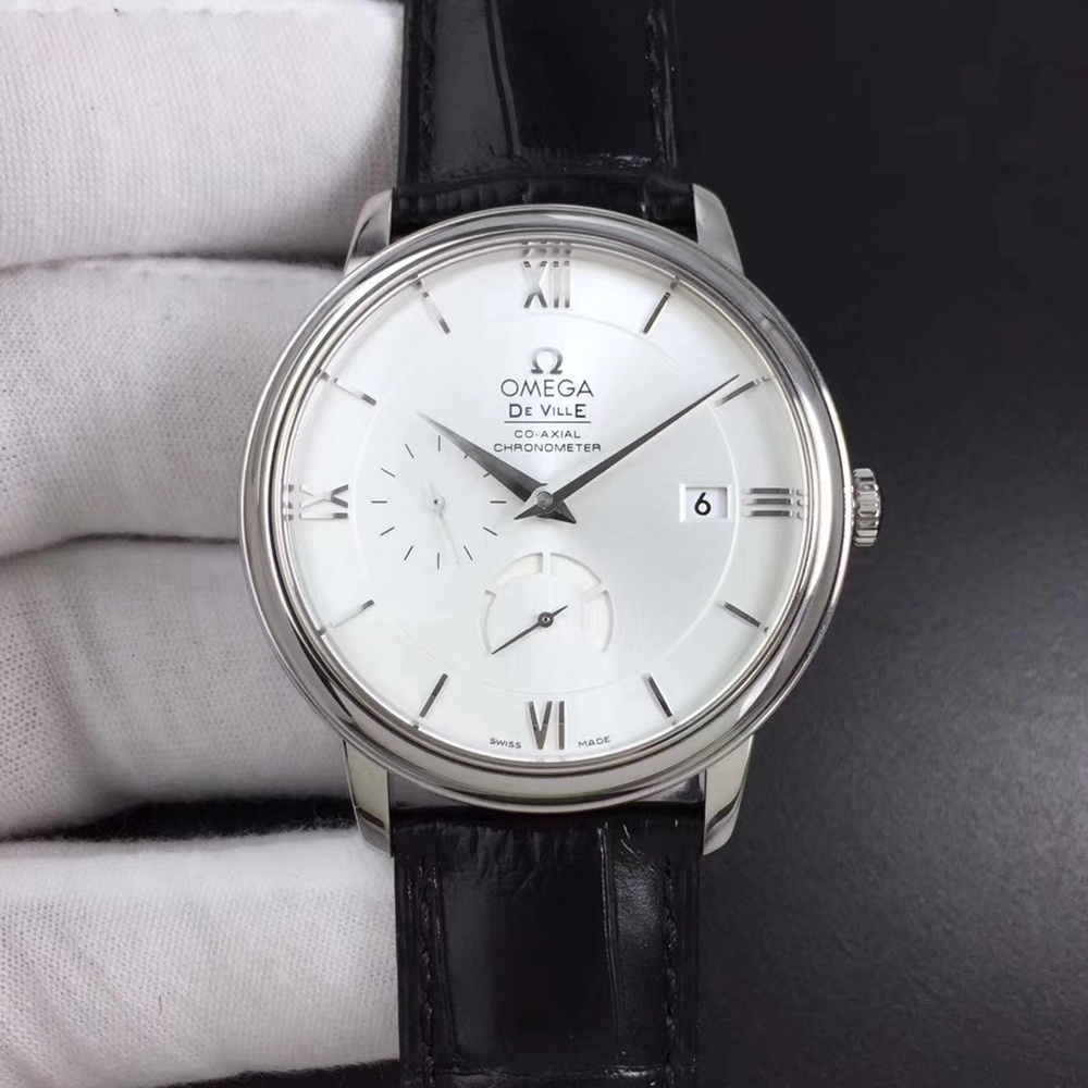 [오메가] 드 빌 프레스티지 로만 크로노그래프 레더스트렙 OMEGA Deville Prestige Co-Axial Master 35/41mm