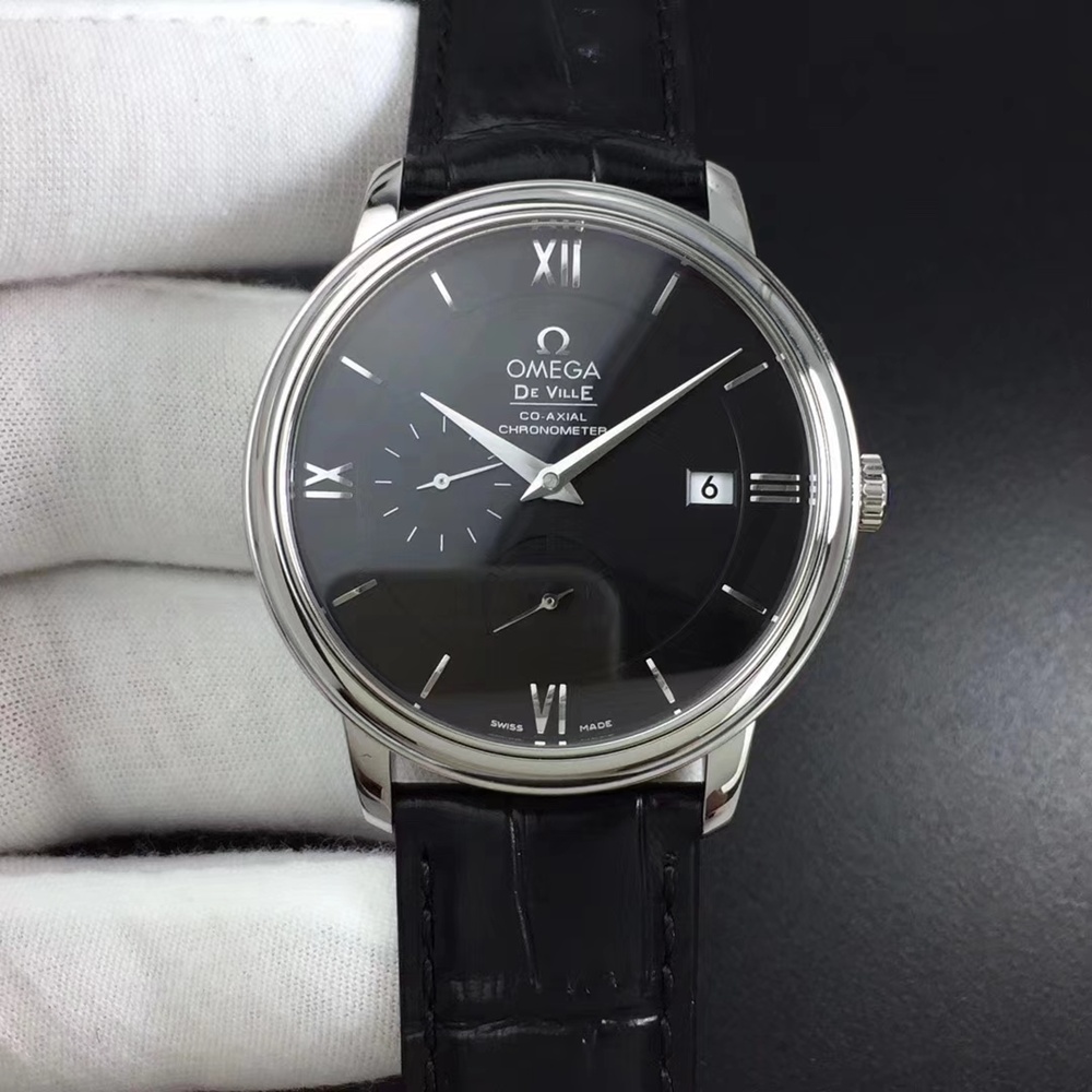 [오메가] 드 빌 프레스티지 로만 크로노그래프 레더스트렙 OMEGA Deville Prestige Co-Axial Master 35/41mm