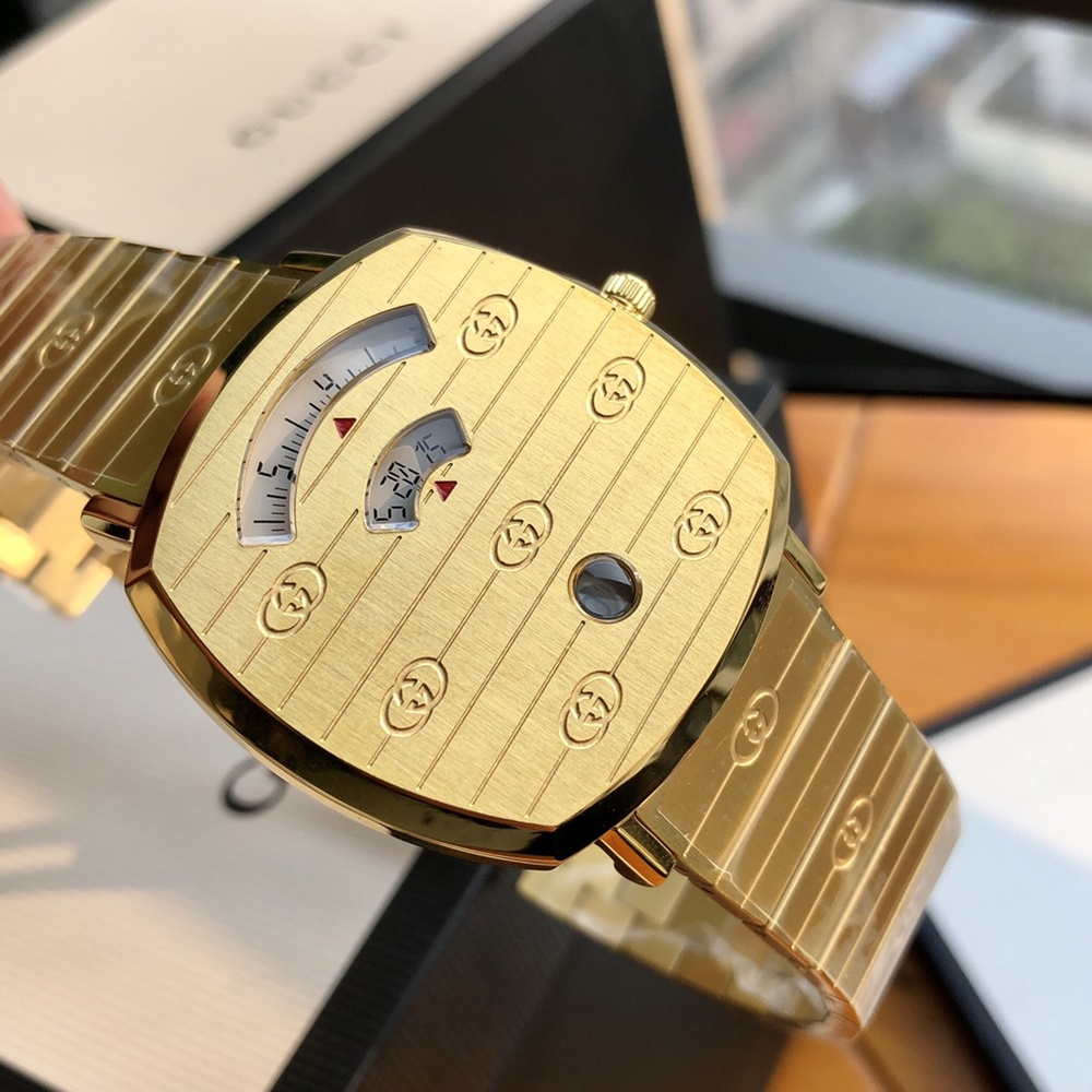 [구찌] GUCCI 구찌 그립 YA157403 Stainless Steel Grip Quartz 35mm