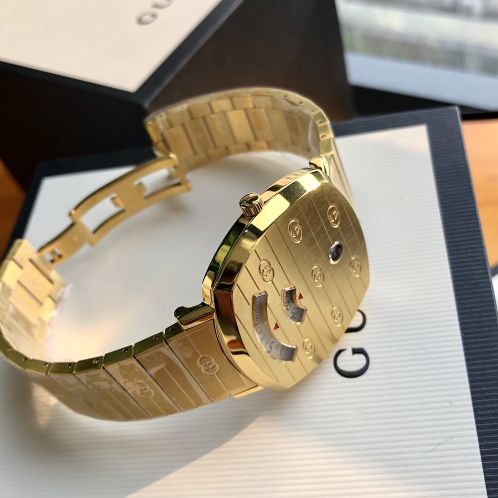 [구찌] GUCCI 구찌 그립 YA157403 Stainless Steel Grip Quartz 35mm