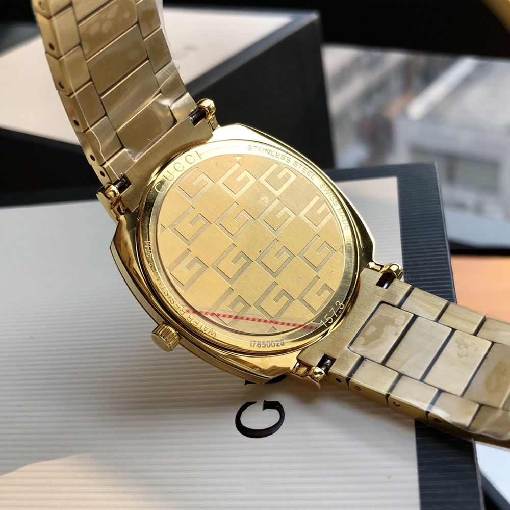 [구찌] GUCCI 구찌 그립 YA157403 Stainless Steel Grip Quartz 35mm