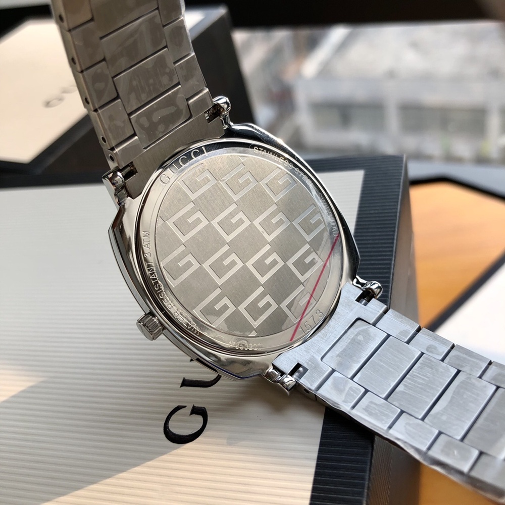 [구찌] GUCCI 구찌 그립 YA157403 Stainless Steel Grip Quartz 35mm