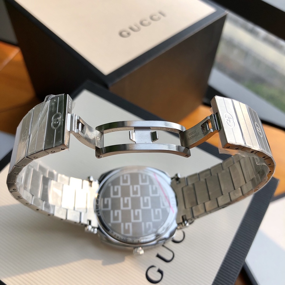 [구찌] GUCCI 구찌 그립 YA157403 Stainless Steel Grip Quartz 35mm
