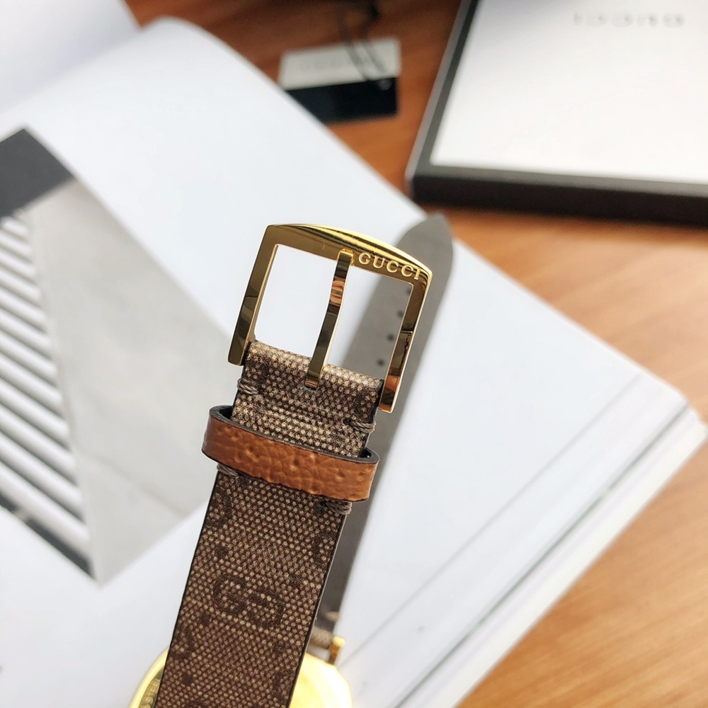 [구찌] GUCCI 구찌 그립 YA157403 Stainless Steel Grip Quartz 35mm