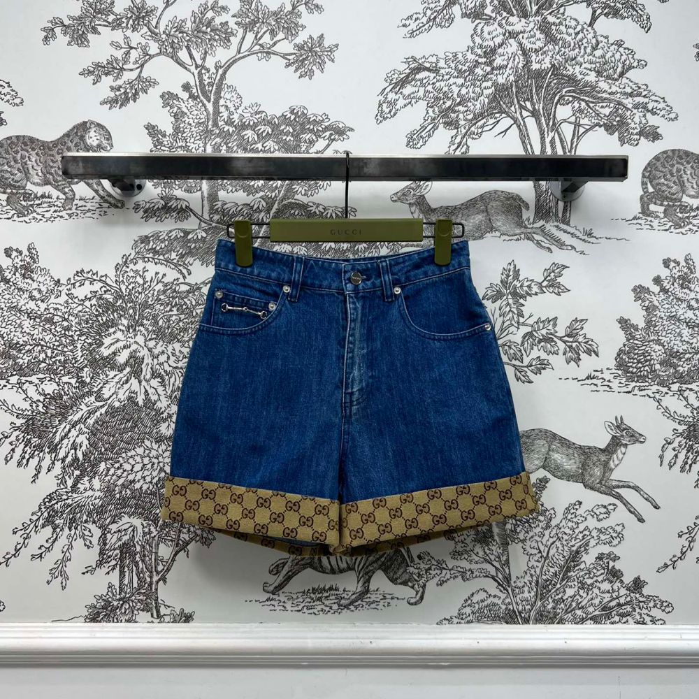 [구찌] G 데님 쇼츠