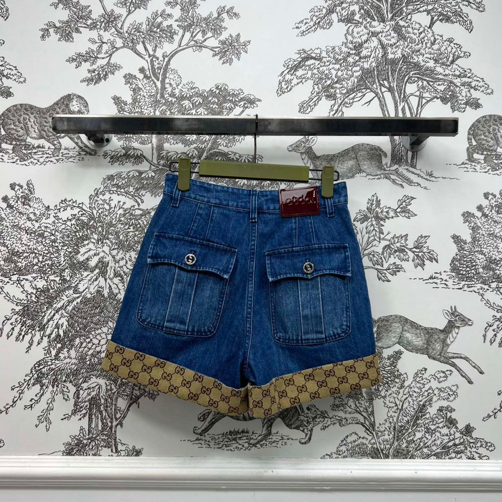 [구찌] G 데님 쇼츠