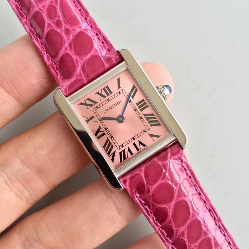 [까르띠에] 악어가죽밴드  탱크 솔로 루이 머스트 까르띠에 Cartier Tank Series 24/27/31mm