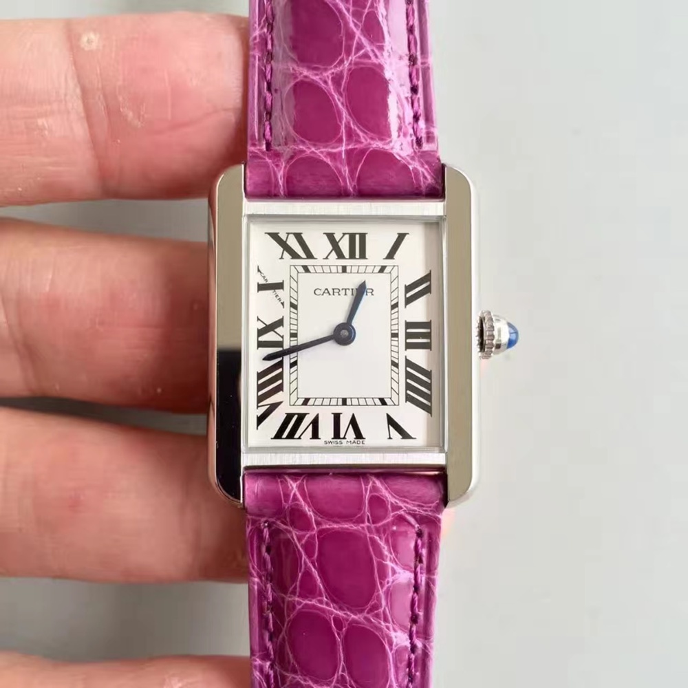 [까르띠에] 악어가죽밴드  탱크 솔로 루이 머스트 까르띠에 Cartier Tank Series 24/27/31mm