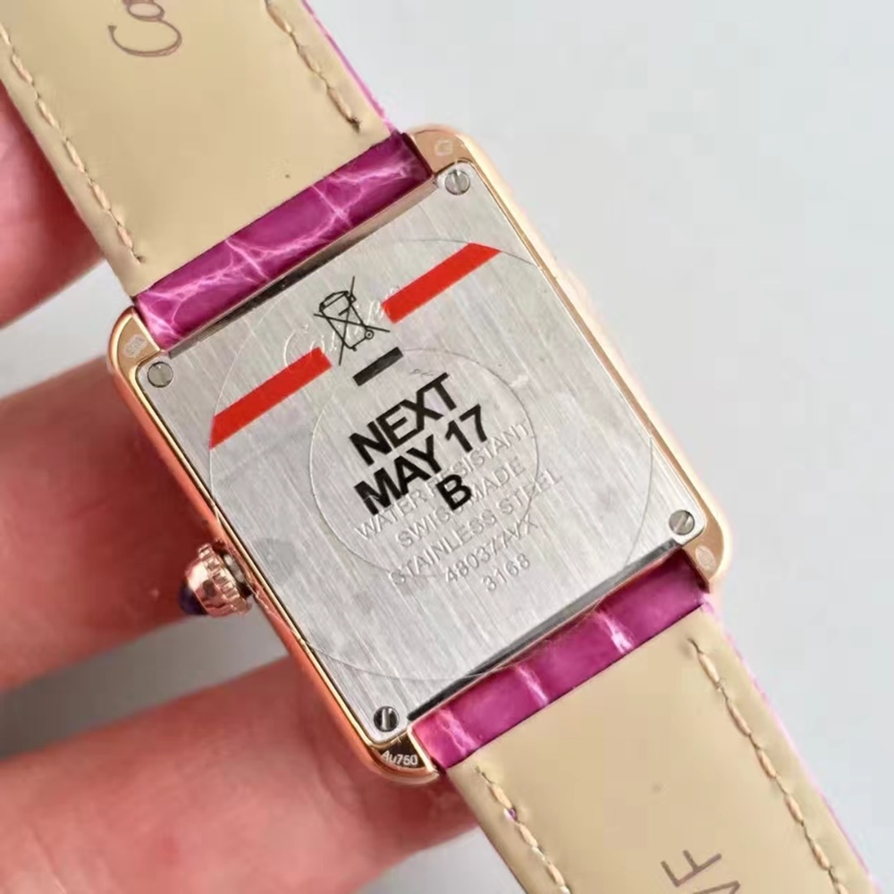 [까르띠에] 악어가죽밴드  탱크 솔로 루이 머스트 까르띠에 Cartier Tank Series 24/27/31mm