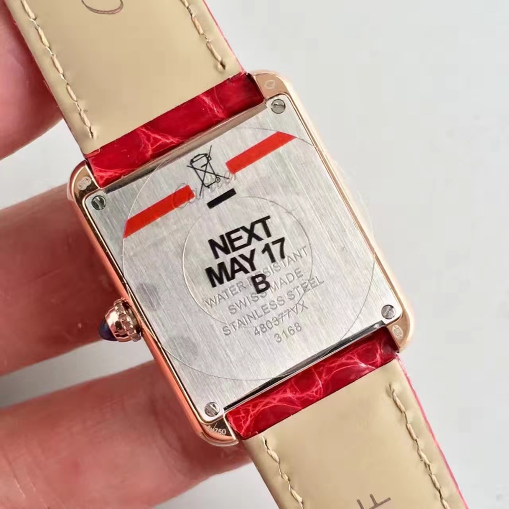 [까르띠에] 악어가죽밴드 탱크 솔로 루이 머스트 까르띠에 Cartier Tank Series 24/27/31mm