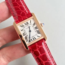 [까르띠에] 악어가죽밴드 탱크 솔로 루이 머스트 까르띠에 Cartier Tank Series 24/27/31mm