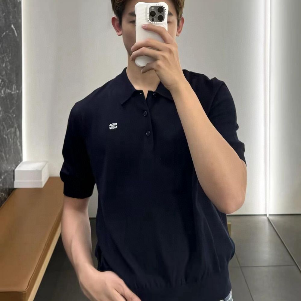 [셀린느] 트리옹프 니트 폴로 티셔츠