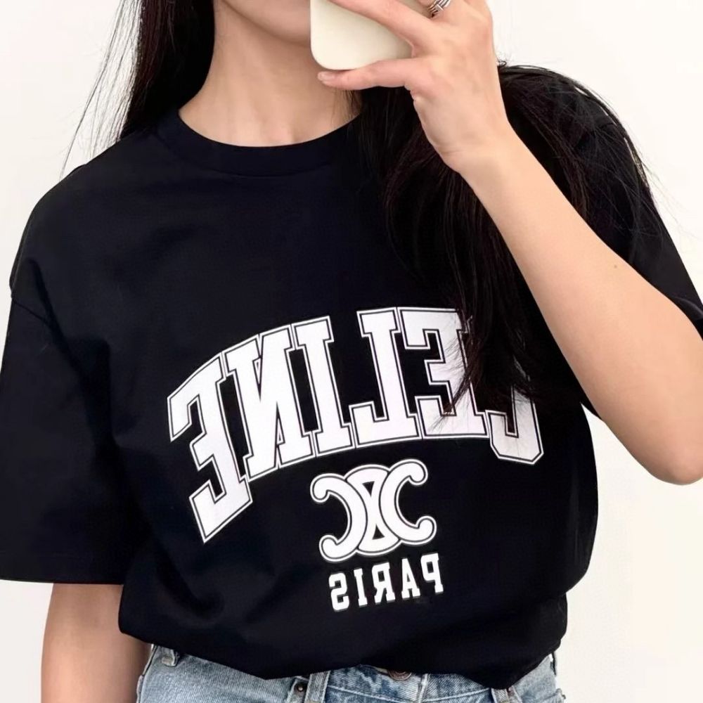 [셀린느] 루즈 코튼 저지 티셔츠