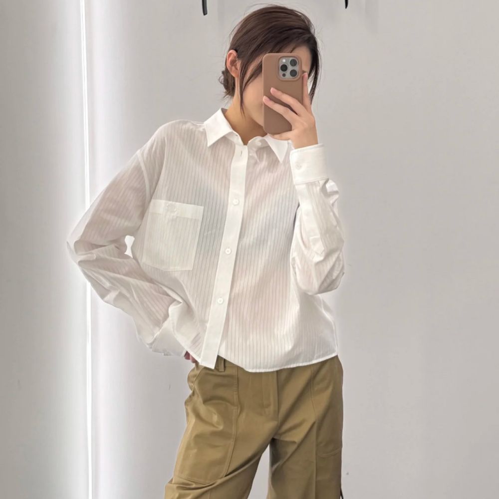 [셀린느] 크롭 셔츠